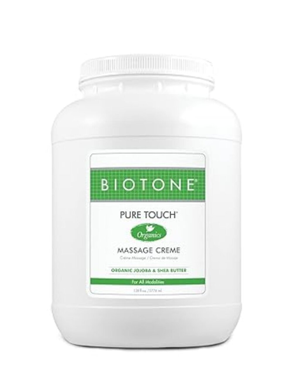 NWT sealed BIOTONE Pure Touch Organics Massage Crème Gallon 128 Fl Oz